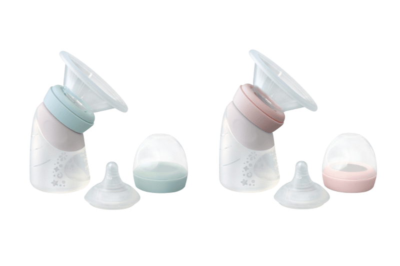 Marcus & Marcus Silicone Angled Feeding Bottle & Breast Pump