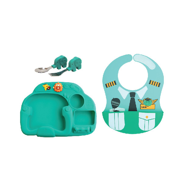 Marcus & Marcus Creativeplate Toddler Mealtime Set “Little Pilot”