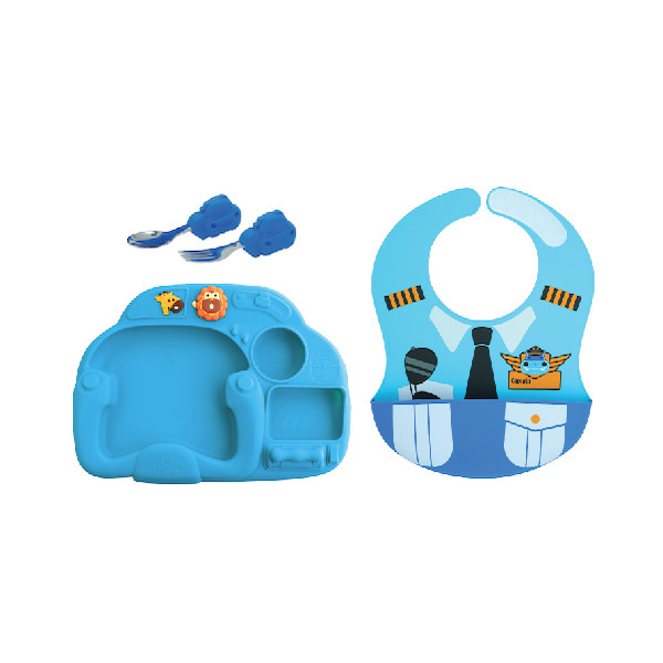 Marcus & Marcus Creativeplate Toddler Mealtime Set “Little Pilot”